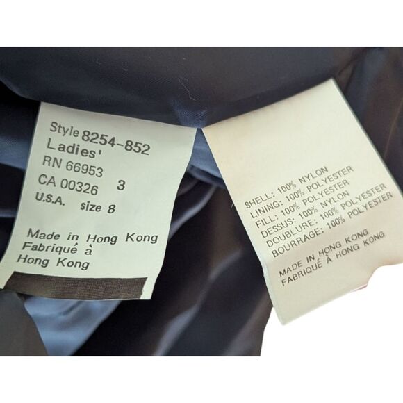 VTG 80's-90's TYROLIA SKIWEAR Women's 8 Navy & White Ski & Snow Jacket Nylon NWT - Picture 10 of 10